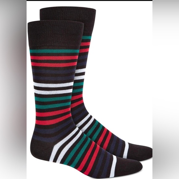 NWT Alfani Mens Striped Antimicrobial Crew Socks. Pls message me for your Color - Picture 1 of 17